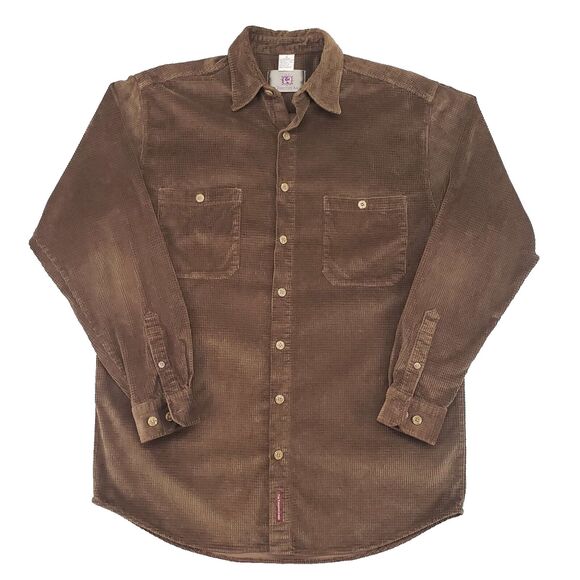 The Territory Ahead Other - Vintage The Territory Ahead Waffle Corduroy Shirt Mens M Brown Heavy Texture